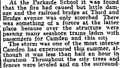 Philadelphia Inquirer, August 19, 1915 — Lightning Starts Fires, page 9