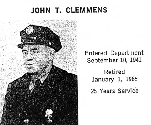 John T. Clemmens — First Annual Retirement Dinner program portrait