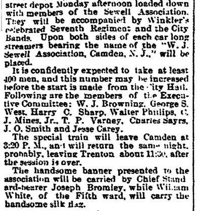 Philadelphia Inquirer, January 13, 1895 — Sewellites Coming to Trenton (continued)
