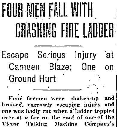 Four Men Fall with Crashing Fire Ladder (continued)