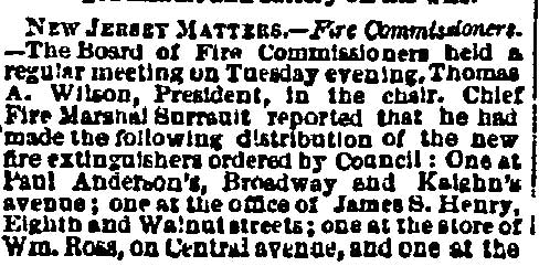 Philadelphia Public Ledger, December 19, 1872 — New Jersey Matters: Fire Commissioners