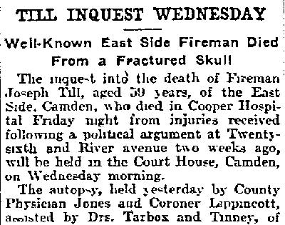 Till Inquest Wednesday, Philadelphia Inquirer, November 15, 1903, part 1