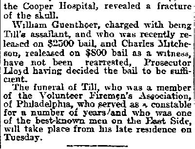 Till Inquest Wednesday, Philadelphia Inquirer, November 15, 1903, part 2