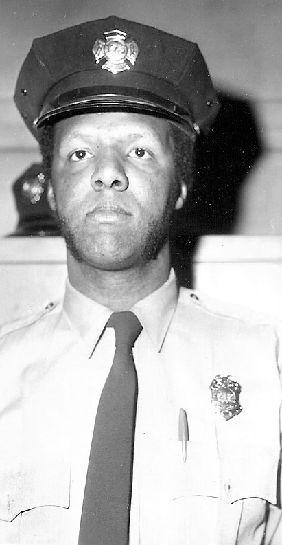 Linwood Fisher, Camden Fire Department portrait, 1970s