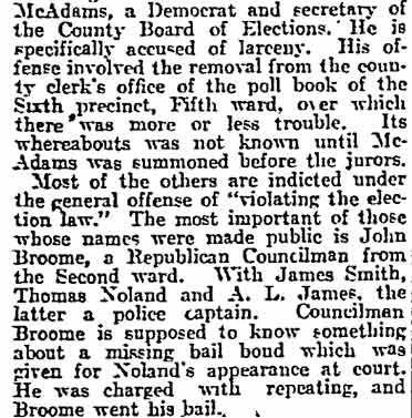 Philadelphia Inquirer, January 24, 1911 — many accused of election frauds, page 3