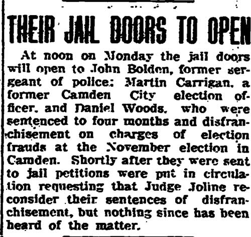 Beverly News, August 9, 1911 — their jail doors to open