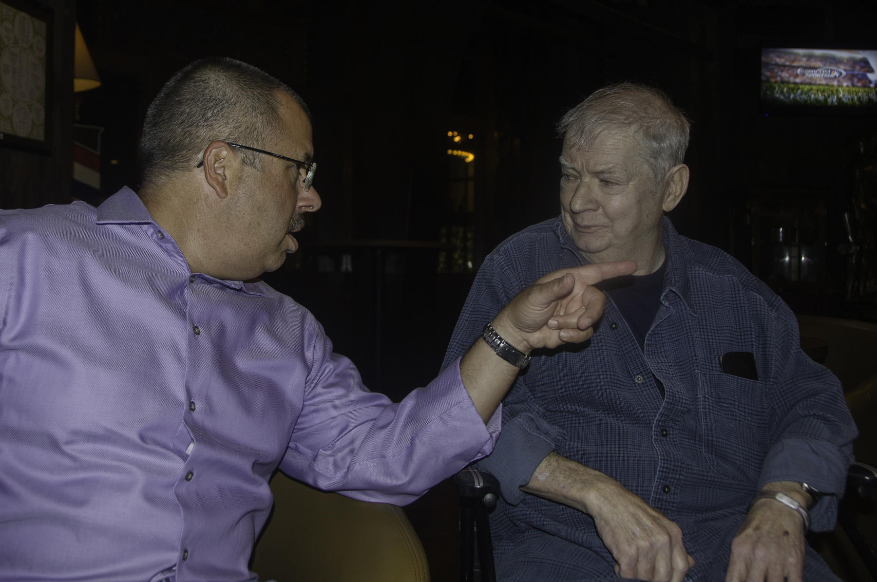 Battalion Chief Frank Saia and Norbert G. Sorensen at the Camden Fire Department Annual Reunion Dinner, September 26, 2015, The PUB, Pennsauken, New Jersey