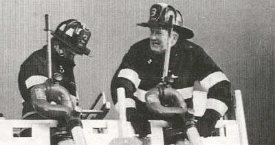 Robert Dowhy and Robert Worrell at Tower Ladder 3, May 25, 1996