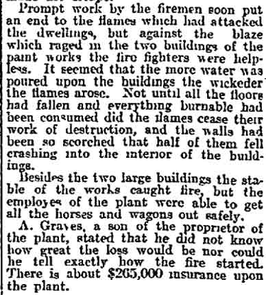 Philadelphia Inquirer, February 18, 1908 — Exciting Scenes Feature Big Fire, page 16