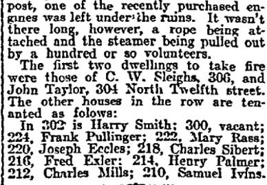 Philadelphia Inquirer, February 18, 1908 — Exciting Scenes Feature Big Fire, page 18