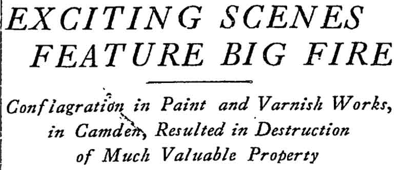 Philadelphia Inquirer, February 18, 1908 — Exciting Scenes Feature Big Fire, page 5