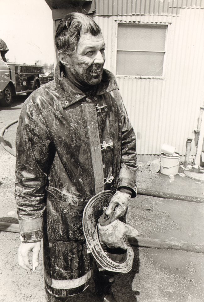 Roy Moffa at a paint factory fire, fall 1967