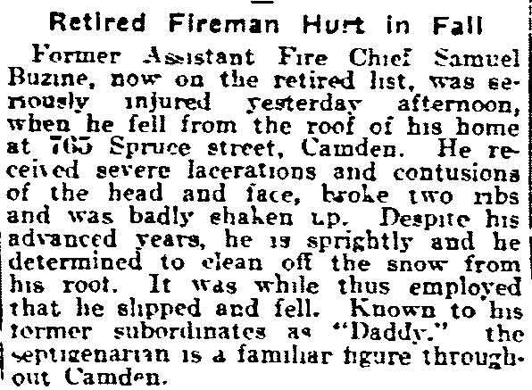 Philadelphia Inquirer, March 7, 1916 — Samuel S. Buzine
