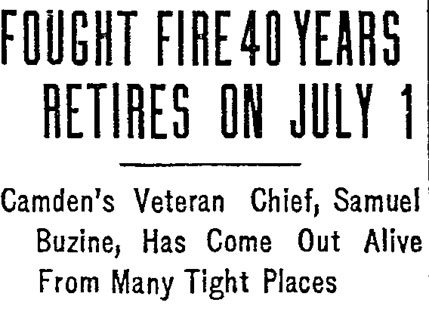 Philadelphia Inquirer, June 4, 1911 — Samuel S. Buzine retirement article (upper)