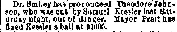 Samuel Kesler article, Philadelphia Inquirer, June 9, 1887