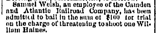 Philadelphia Inquirer, September 18, 1885