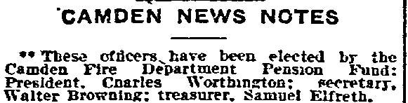 Philadelphia Inquirer, January 11, 1910 — Camden News Notes
