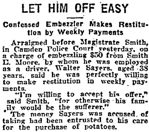 Let Him Off Easy — Philadelphia Inquirer, November 3, 1918