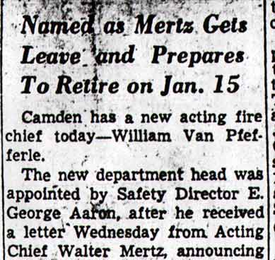 Van Pfefferle Acting Head Of Fire Dept. (continued)