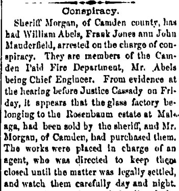 Philadelphia Inquirer, January 9, 1871 — Conspiracy, part 1