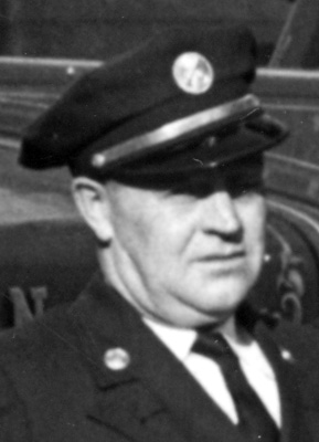 Portrait of William H. Deitz in fire department uniform
