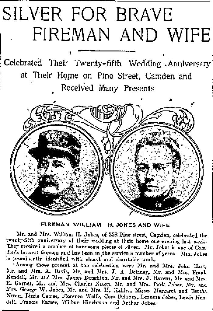 Philadelphia Inquirer, March 15, 1903 — Silver for Brave Fireman and Wife