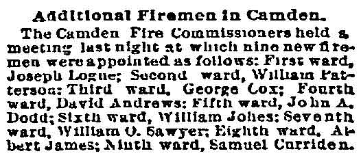 Philadelphia Inquirer, May 30, 1894 — Additional Firemen in Camden