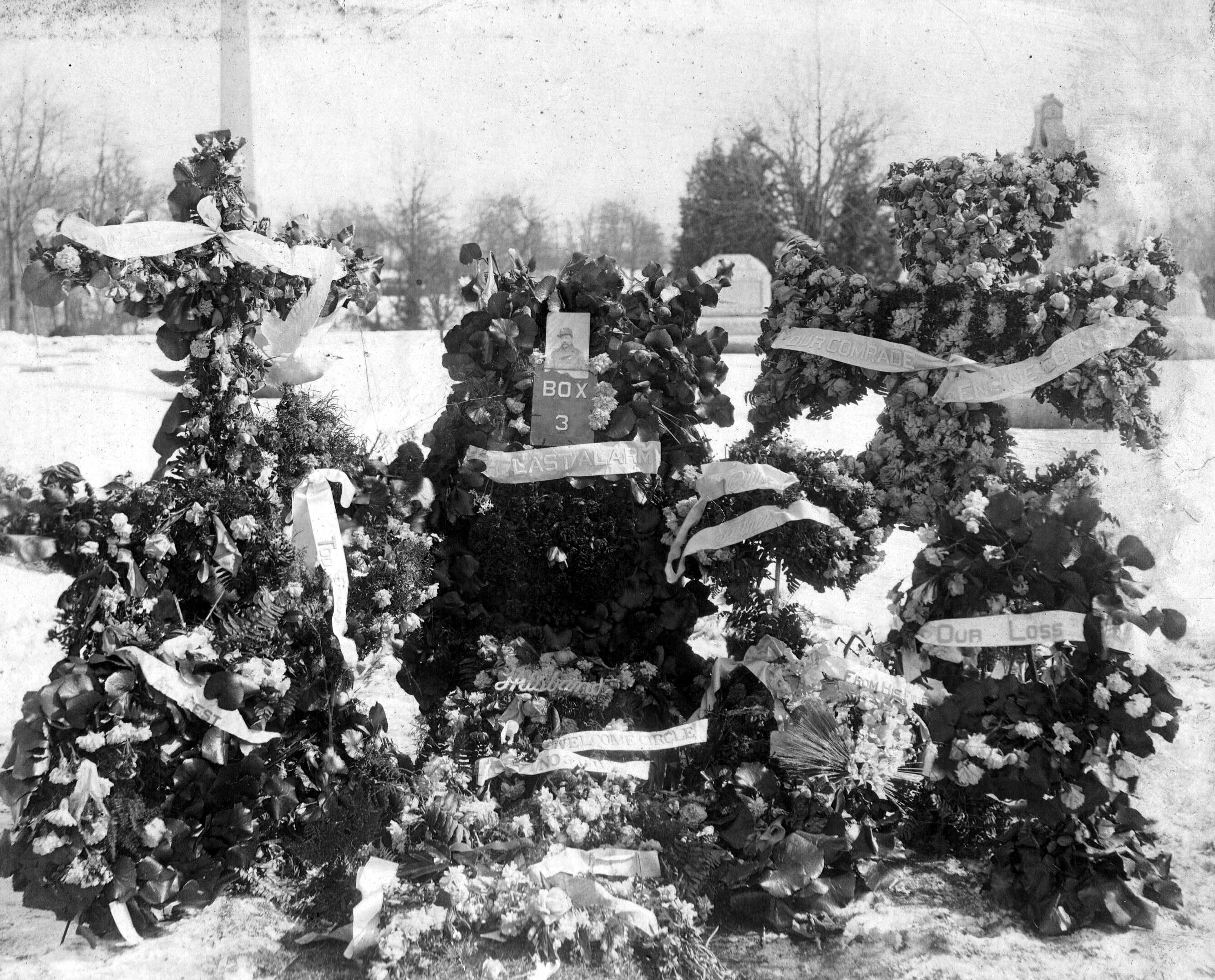 Grave of William Jobes, Harleigh Cemetery, Camden, New Jersey, March 1906