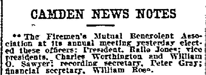 Philadelphia Inquirer, January 8, 1907 — Camden News Notes