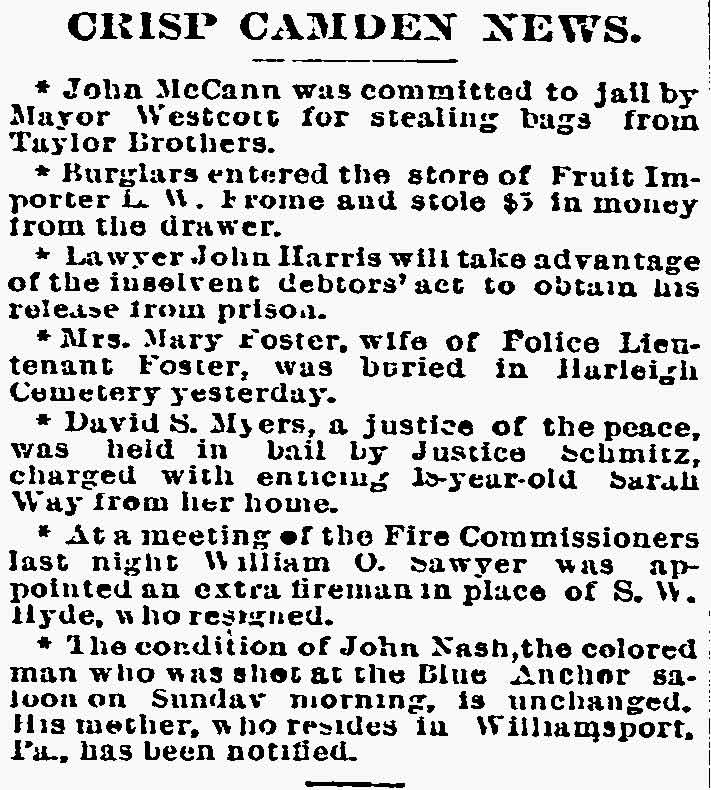 Philadelphia Inquirer, April 25, 1894 — Edward Hyde and William O. Sawyer
