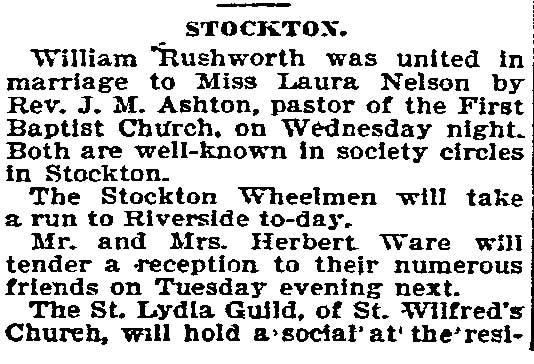 Philadelphia Inquirer, April 21, 1895 — Stockton column, part 1