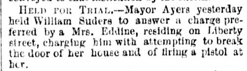 Philadelphia Inquirer, December 8, 1877 — William Suders held for trial