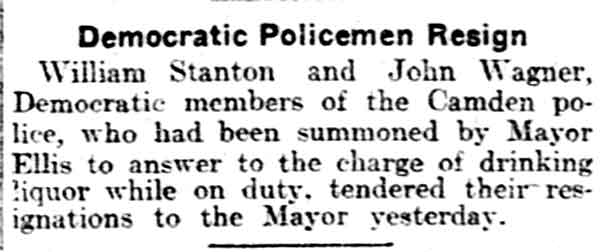 Philadelphia Inquirer, February 16, 1905 — Democratic Policemen Resign