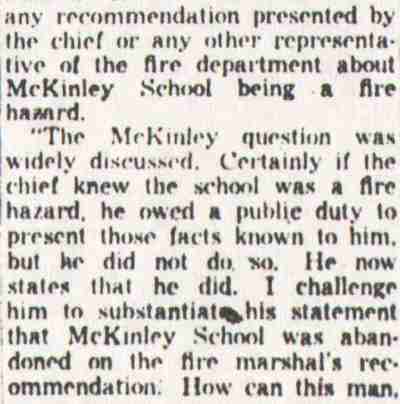 Pfefferle Disputed By Sherman on School Hazard (continued)