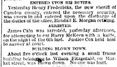 Newspaper clipping: Philadelphia Inquirer, November 5, 1871 — Harry McKeen assault