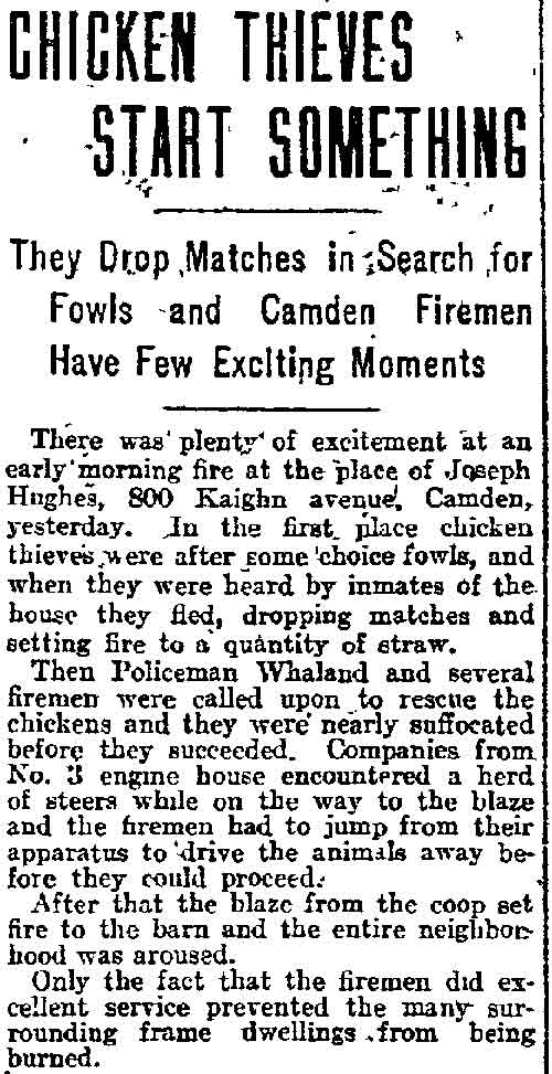 Philadelphia Inquirer article, February 25, 1912