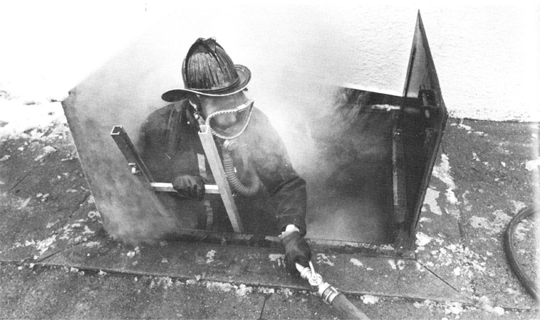 Members access basement during overhaul at Fourth Alarm, North 6th and Penn Streets, 3-30-1970