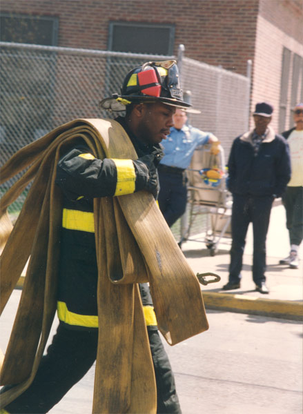 John T. Church after a fire in South Camden