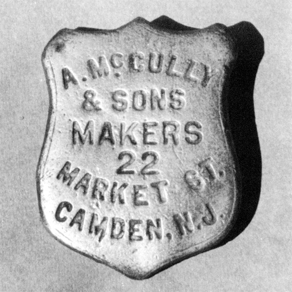 Maker's plate from A. McCully & Sons harness, 1869