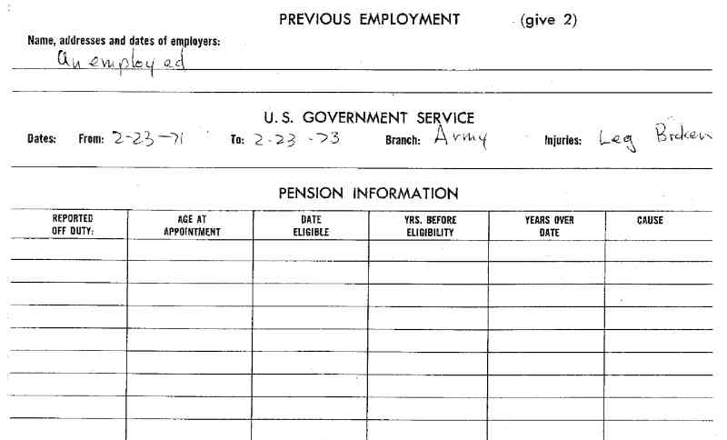 John W. Heritage Camden Fire Department Personnel Record, page 2