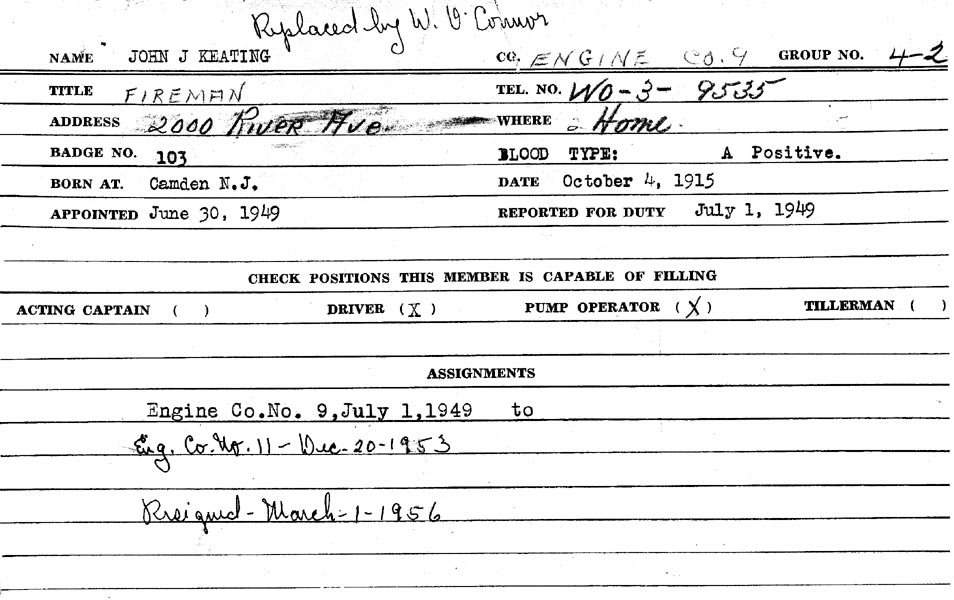 John J. Keating — Camden Fire Department