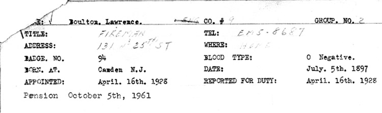 Lawrence Boulton personnel record, page 1