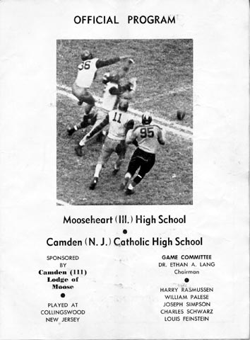 1950 Mooseheart vs. Camden Catholic football program, page 2