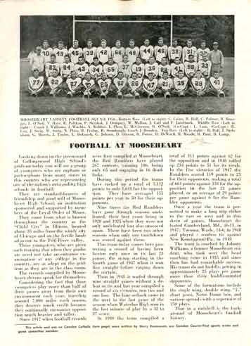 1950 football program, page 3