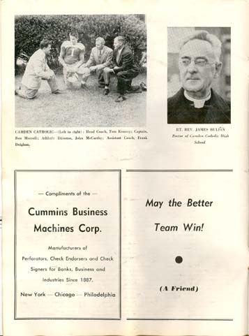 1950 football program, page 4