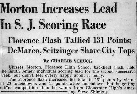 Camden Catholic scoring race — newspaper clipping