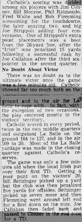 Camden Catholic vs. LaSalle Prep — newspaper clipping continued