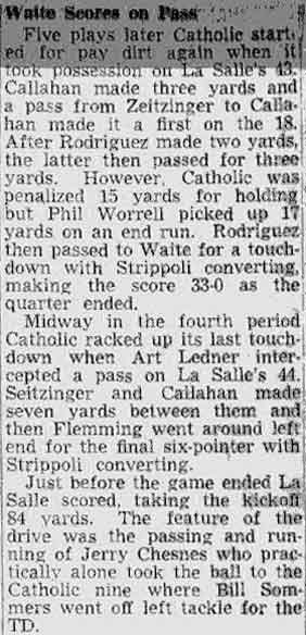 Camden Catholic vs. LaSalle Prep — newspaper clipping continued