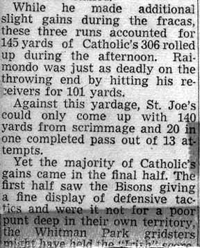 Camden Catholic vs. St. Joseph's — newspaper clipping continued