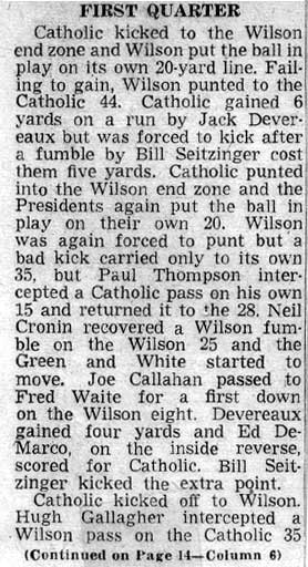 Camden Catholic vs. Woodrow Wilson — newspaper clipping continued